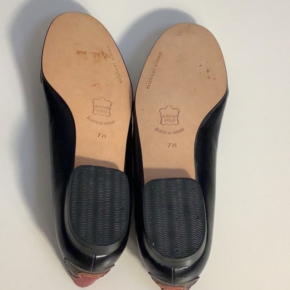 Vintage Michael Simon Leather “Coffee Cups” Slip On Ballet Flats Shoes Sz 7M - Picture 10 of 11